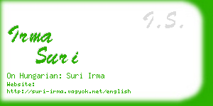 irma suri business card